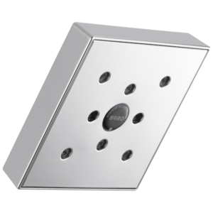 Brizo Essential™ Shower: 5” Linear Square H2Okinetic® Single Function Wall Mount Showerhead In Chrome