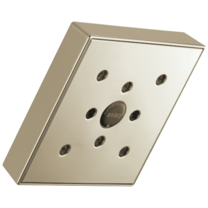 Brizo Essential™ Shower: 5” Linear Square H2Okinetic® Single Function Wall Mount Showerhead In Polished Nickel