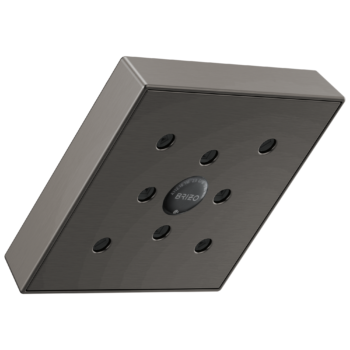 Brizo Essential™ Shower: 5" Linear Square H<sub>2</sub>Okinetic<sup>®</sup> Single Function Wall Mount Showerhead In Luxe Steel