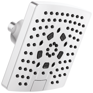 Brizo Essential™ Shower: 7” Linear Square H2Okinetic® Multi-Function Wall Mount Showerhead In Chrome