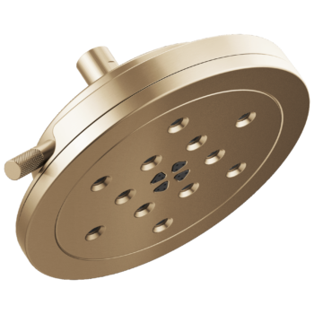 Brizo Litze®: 8” H<sub>2</sub>Okinetic<sup>®</sup> Round Multi-Function Wall Mount Showerhead In Luxe Gold