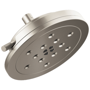 Brizo Litze®: 8” H2Okinetic® Round Multi-Function Wall Mount Showerhead In Luxe Nickel