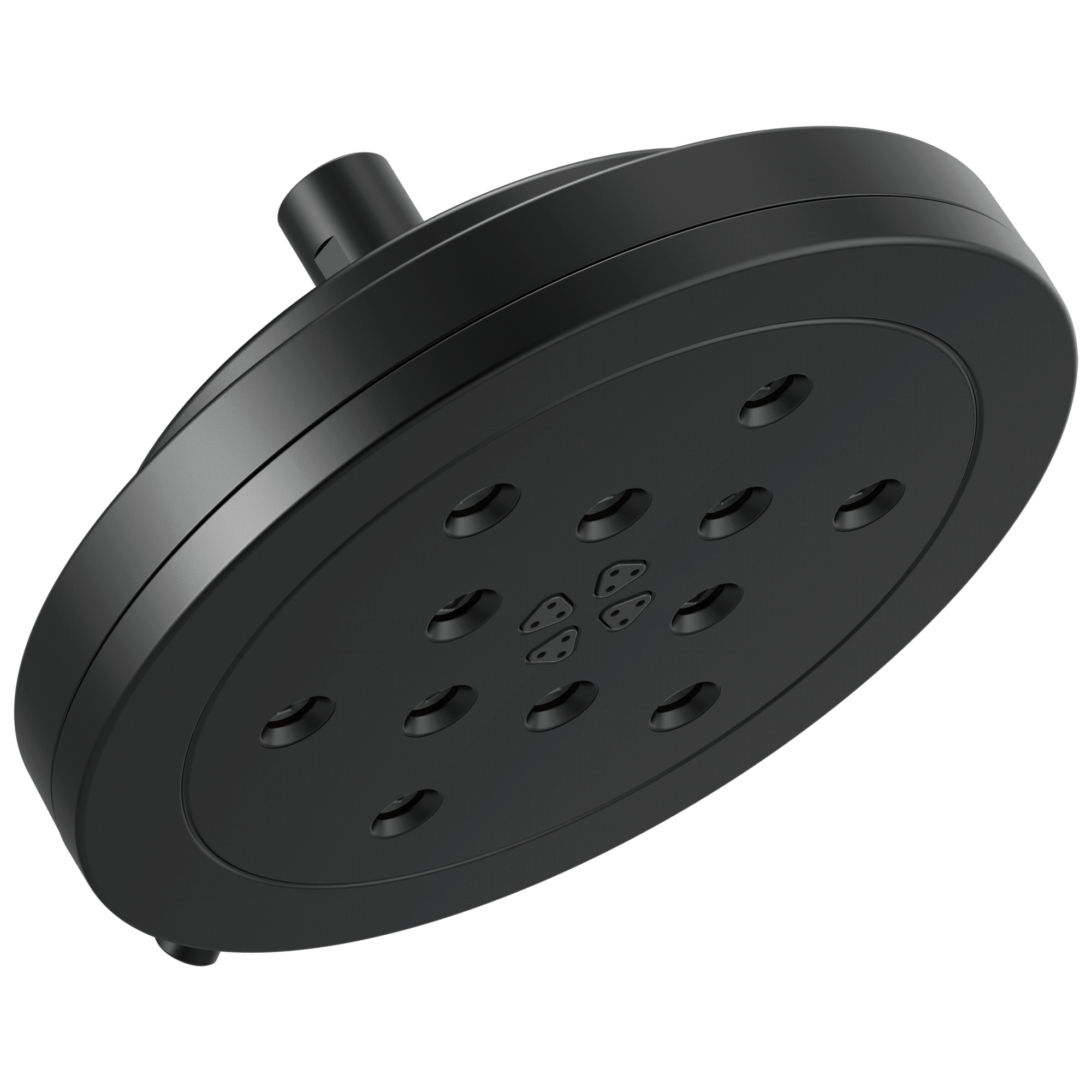 Brizo Other: 8” H<sub>2</sub>Okinetic<sup>®</sup> Round Multi-Function Wall Mount Showerhead In Matte Black