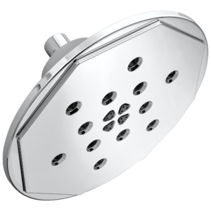 Brizo Rook®: 8” H2Okinetic® Round Multi-Function Wall Mount Showerhead In Chrome