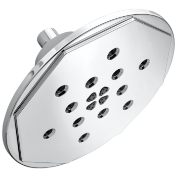 Brizo Rook®: 8” H<sub>2</sub>Okinetic<sup>®</sup> Round Multi-Function Wall Mount Showerhead In Chrome