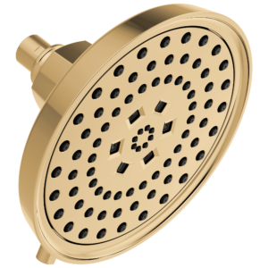 Brizo Invari®: H2OKinetic® Round Multi-Function Showerhead In Polished Gold