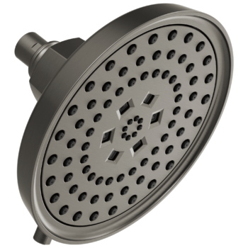 Brizo Invari®: 7 5/8” H2Okinetic® Round Multi-Function Shower Head - 2.5 GPM In Luxe Steel