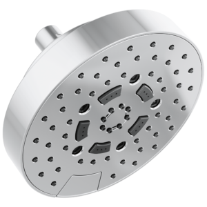 Brizo Essential™ Shower: 7″ Linear Round H2Okinetic® Multi-Function Wall Mount Shower Head – 1.75 GPM In Chrome
