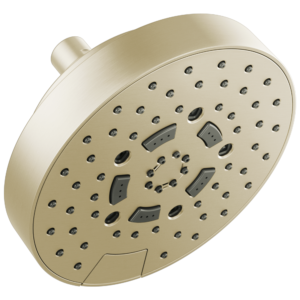 Brizo Essential™ Shower: 7” Linear Round H2Okinetic® Multi-Function Wall Mount Shower Head – 1.5 GPM In Polished Nickel