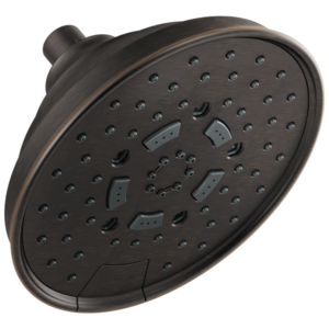 Brizo Essential™ Shower: 7″ Classic Round H2Okinetic® Multi-Function Wall Mount Shower Head – 1.75 GPM In Venetian Bronze