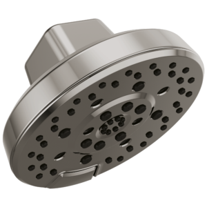 Brizo Levoir™: H2OKinetic® Round Multi-Function Showerhead In Brilliance Black Onyx