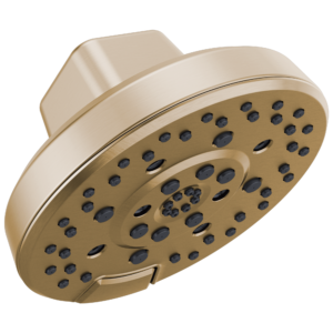 Brizo Levoir™: H2 Okinetic® Round Multi-Function Showerhead In Luxe Gold