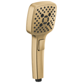 Brizo Essential™ Shower: Linear Square Multi-Function Hand Shower In Luxe Gold