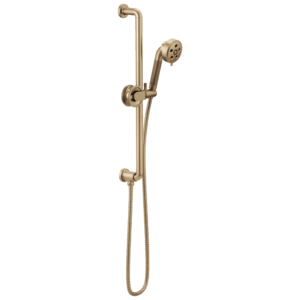 Brizo Litze®: Slide Bar Handshower with H2 OKinetic ® Technology In Luxe Gold