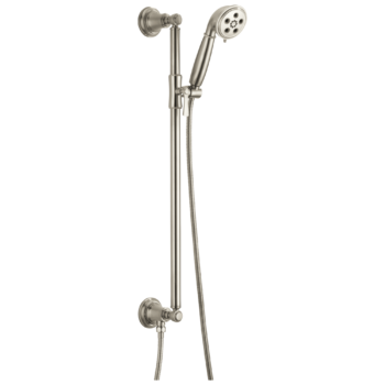 Brizo Essential™ Shower: H2Okinetic Multi-function Slide Bar Handshower In Brushed Nickel