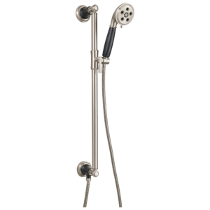 Brizo Rook®: SLIDE BAR HANDSHOWER WITH H2OKinetic® TECHNOLOGY In Luxe Nickel / Matte Black