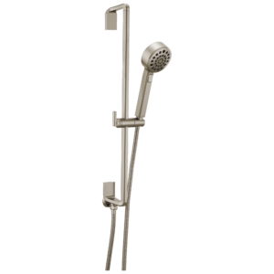 Brizo Levoir™: H2 Okinetic® Multi-Function Slide Bar Handshower In Luxe Nickel