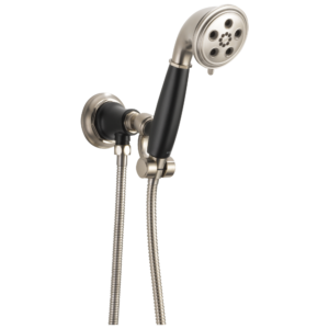 Brizo Rook®: WALL MOUNT HANDSHOWER WITH H2 OKINETIC® TECHNOLOGY In Luxe Nickel  /Matte Black