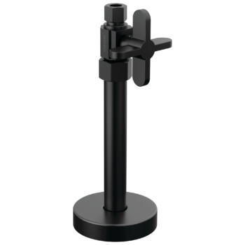Brizo Odin®: Straight Supply Stop Valve with Cross Handle In Matte Black