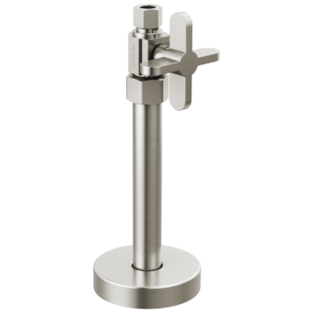Brizo Odin®: Straight Supply Stop Valve with Cross Handle In Brushed Nickel