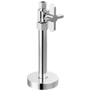 Brizo Odin®: Straight Supply Stop Valve with Cross Handle In Chrome