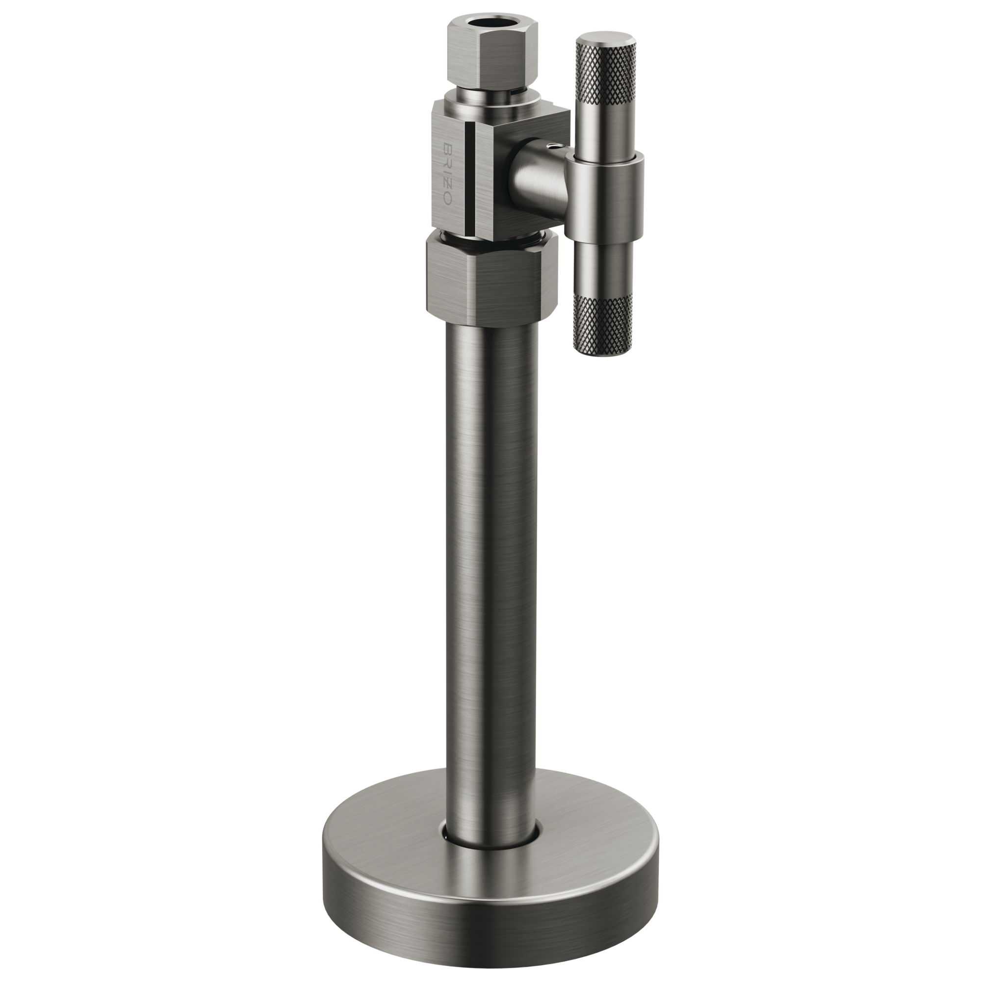 Brizo Litze®: Straight Supply Stop Valve with Lever Handle In Luxe Steel