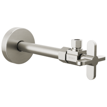 Brizo Odin®: Angled Supply Stop Valve with Cross Handle In Brushed Nickel