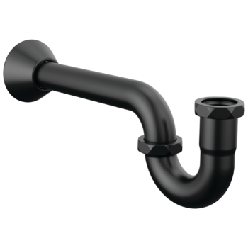 Brizo Other: 20-Gauge P-Trap with Flange  In Matte Black
