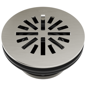 Brizo Other: 4" Prefab Round Shower Drain In Brushed Nickel