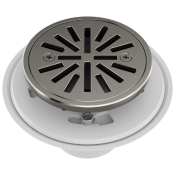 Brizo Other: 4" Tile-In Round Shower Drain In Luxe Steel