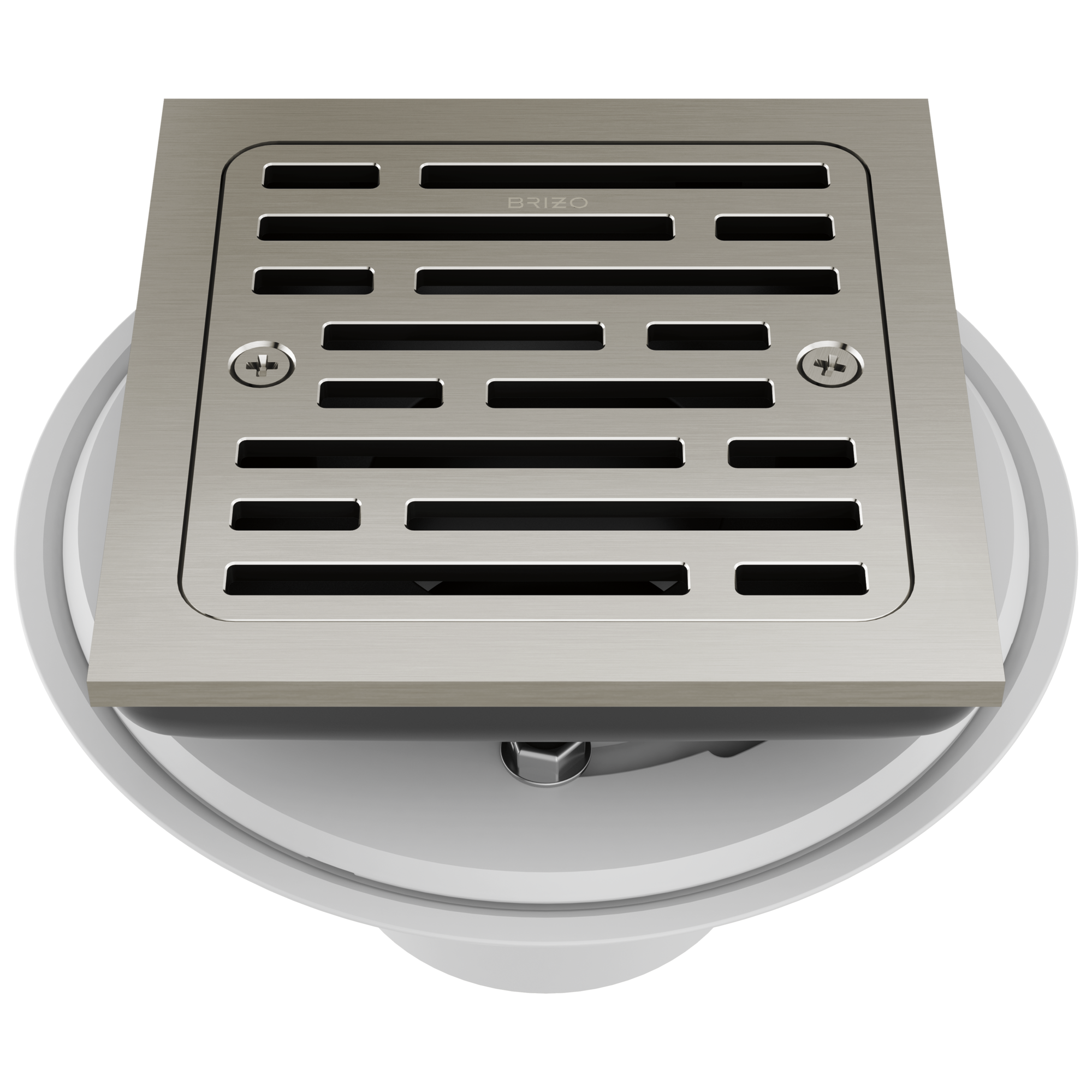 Brizo Other: 4" Tile-In Square Shower Drain In Brushed Nickel