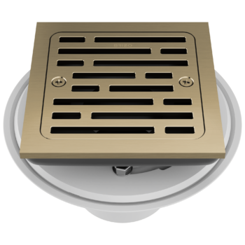 Brizo Other: 4" Tile-In Square Shower Drain In Luxe Gold