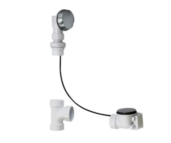 Mountain Plumbing Schedule 40 PVC Cable Operated Bath Waste & Overflow Drain with Patented Flexible Overflow Neck for 23" to 36" Tub Depths In Champagne Bronze