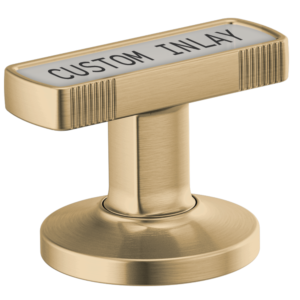 Brizo Kintsu®: Widespread Lavatory Knob with Custom Inlay Handle Kit In Luxe Gold