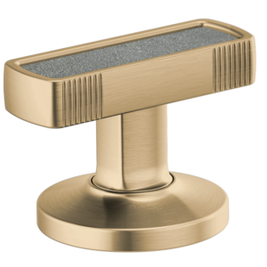 Brizo Kintsu®: Widespread Lavatory Knob with Concrete Inlay Handle Kit In Luxe Gold