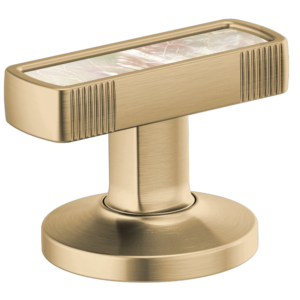Brizo Kintsu®: Widespread Lavatory Knob with Mother of Pearl Inlay Handle Kit In Luxe Gold