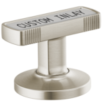 Brizo Kintsu®: Widespread Lavatory Knob with Custom Inlay Handle Kit In Luxe Nickel