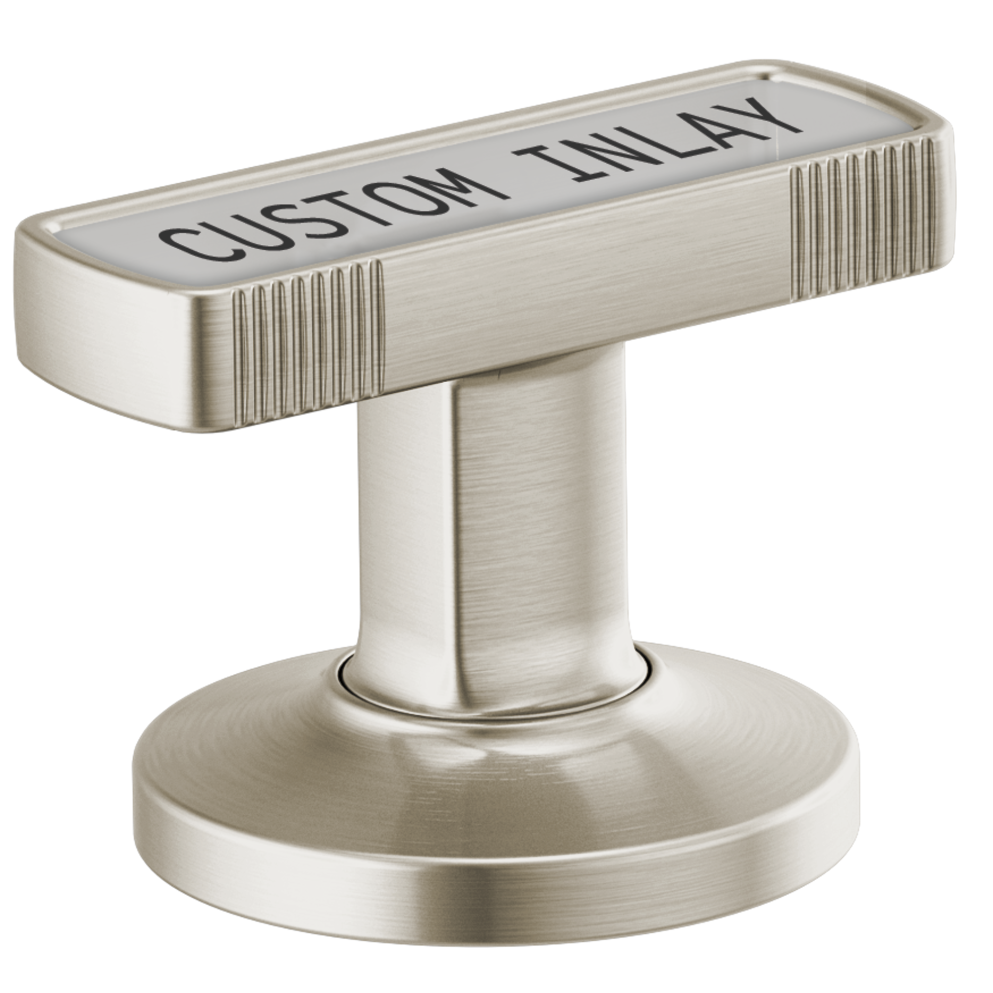 Brizo Kintsu®: Widespread Lavatory Knob with Custom Inlay Handle Kit In Luxe Nickel