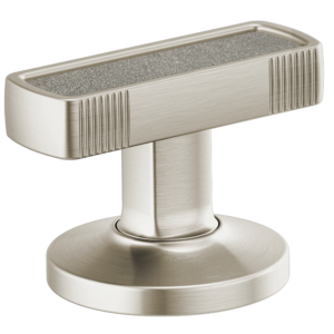 Brizo Kintsu®: Widespread Lavatory Knob with Concrete Inlay Handle Kit In Luxe Nickel