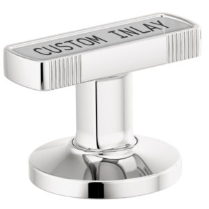 Brizo Kintsu®: Widespread Lavatory Knob with Custom Inlay Handle Kit In Chrome