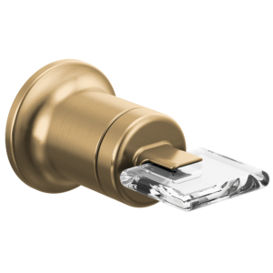 Brizo Allaria™: Two-Hole, Single-Handle Wall Mount Lavatory Faucet Knob Handle Kit In Luxe Gold / Clear Acrylic