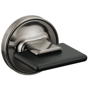 Brizo Allaria™: Two-Handle Wall Mount Tub Filler Knob Handle Kit In Brilliance Black Onyx / Matte Black