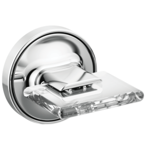 Brizo Allaria™: Two-Handle Wall Mount Tub Filler Knob Handle Kit In Polished Chrome / Clear Acrylic