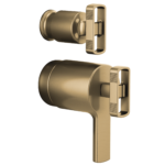 Brizo Kintsu®: TempAssure® Thermostatic Valve with Diverter Trim Knob Handle Kit In Luxe Gold