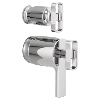 Brizo Kintsu®: TempAssure® Thermostatic Valve with Diverter Trim Knob Handle Kit In Chrome