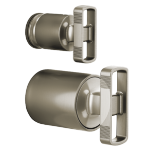 Brizo Kintsu®: Pressure Balance Valve with Integrated Diverter Trim Knob Handle Kit In Luxe Nickel