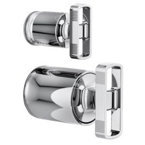 Brizo Kintsu®: Pressure Balance Valve with Integrated Diverter Trim Knob Handle Kit In Chrome