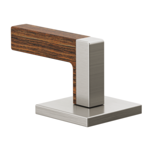 Brizo Frank Lloyd Wright®: Widespread Lavatory Lever Handle Kit In Luxe Nickel / Teak Wood