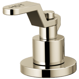 Brizo Litze®: Widespread Lavatory Industrial Lever Handle Kit In Polished Nickel