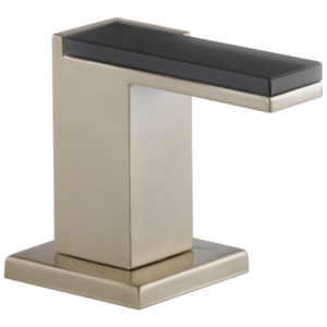Brizo Sider®: Widespread Lavatory and Bidet Solar Gray Glass Lever Handle Kit In Brushed Nickel